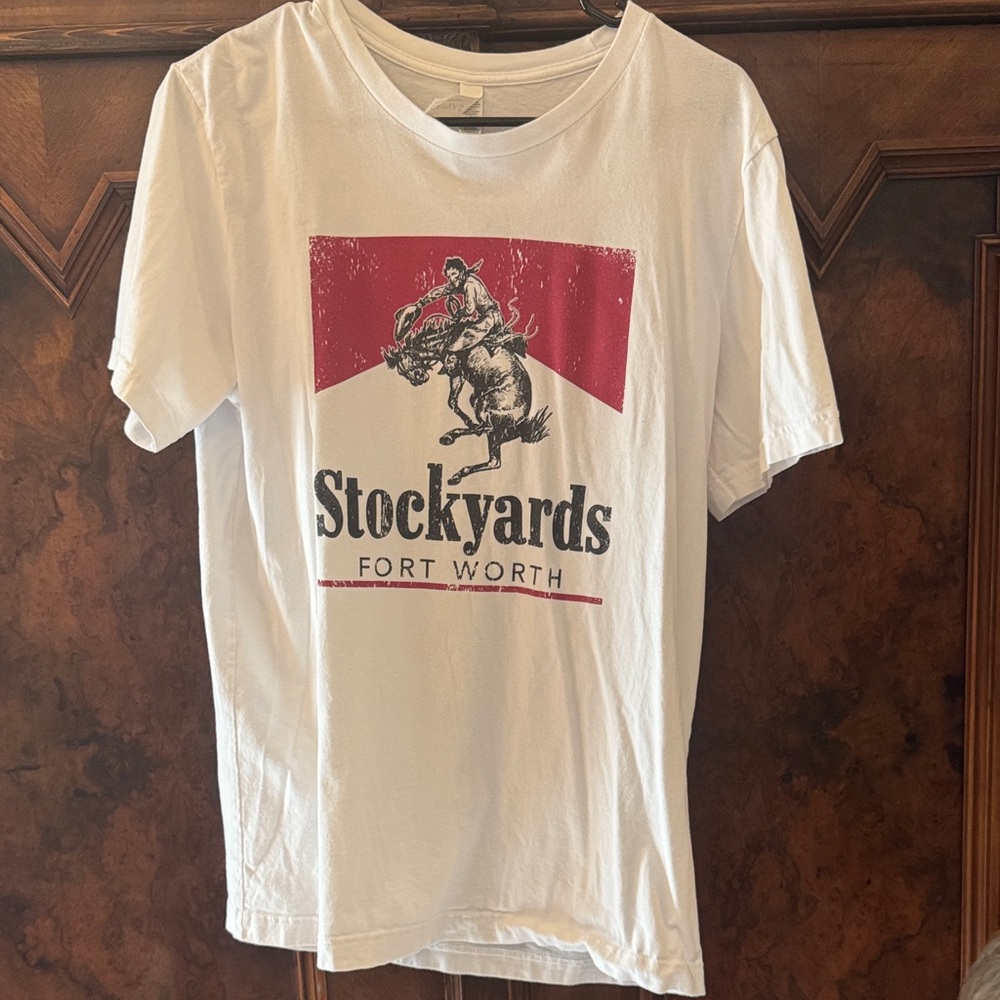 Stockyards Fort Worth White Graphic Tee